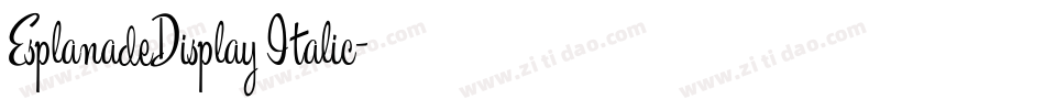 EsplanadeDisplay Italic字体转换